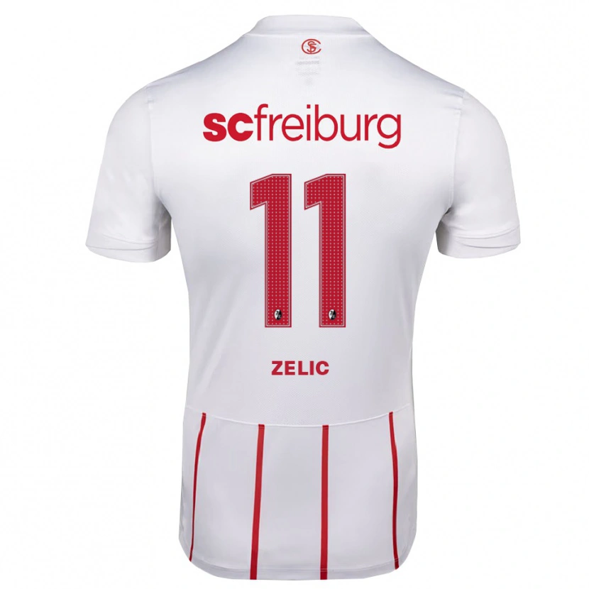 Danxen Criança Camisola Mateo Zelic #11 Branco Vermelho Amarelo Alternativa 2026/27 Camisa