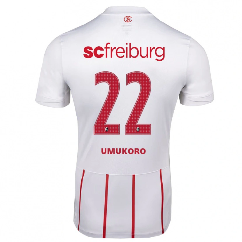 Danxen Criança Camisola Jayden Umukoro #22 Branco Vermelho Amarelo Alternativa 2026/27 Camisa