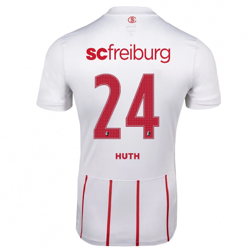Danxen Criança Camisola Jannik Huth #24 Branco Vermelho Amarelo Alternativa 2026/27 Camisa