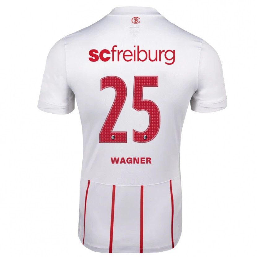 Danxen Criança Camisola Noah Wagner #25 Branco Vermelho Amarelo Alternativa 2026/27 Camisa