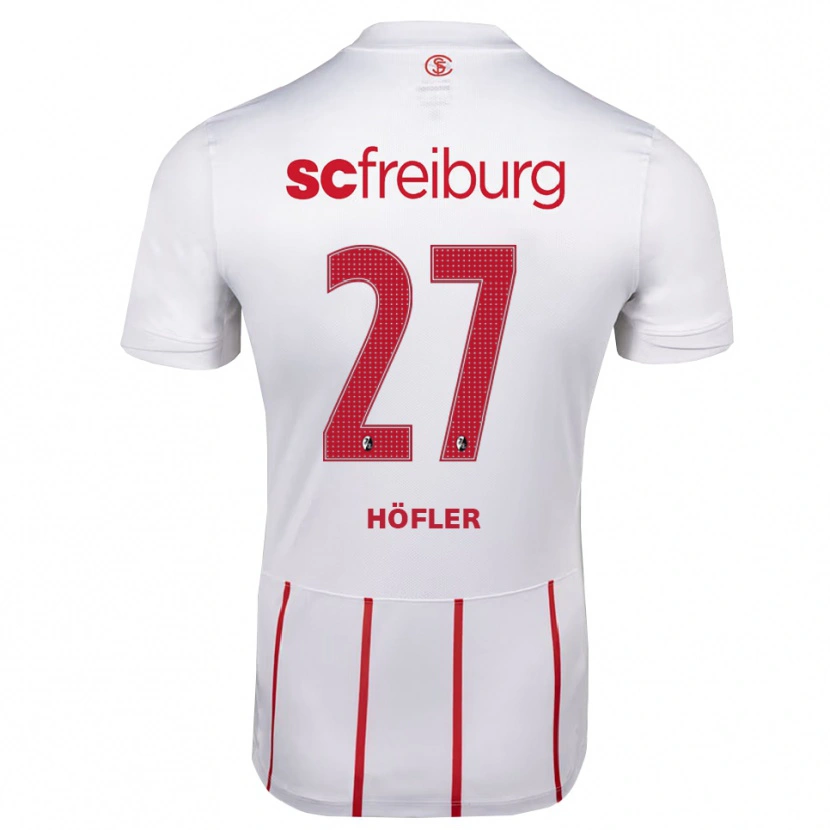 Danxen Criança Camisola Nicolas Höfler #27 Branco Vermelho Amarelo Alternativa 2026/27 Camisa