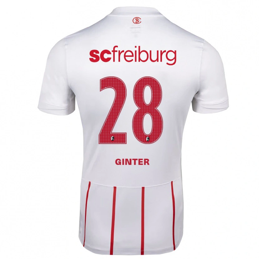 Danxen Criança Camisola Matthias Ginter #28 Branco Vermelho Amarelo Alternativa 2026/27 Camisa