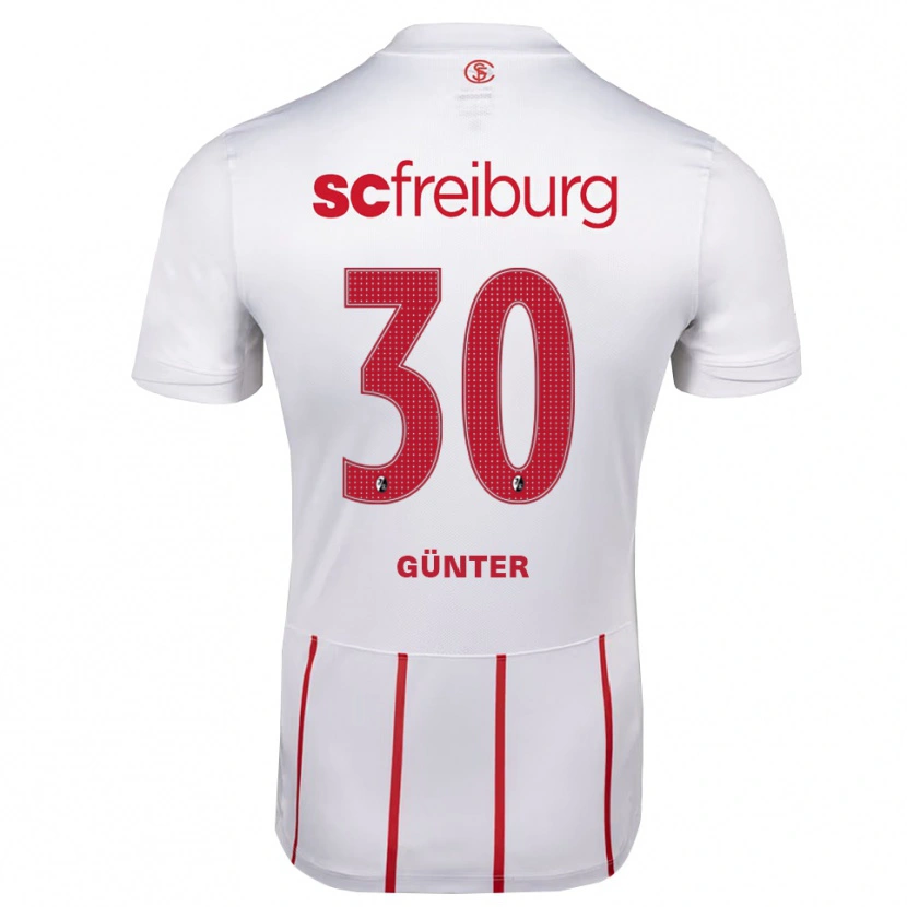 Danxen Criança Camisola Christian Günter #30 Branco Vermelho Amarelo Alternativa 2026/27 Camisa