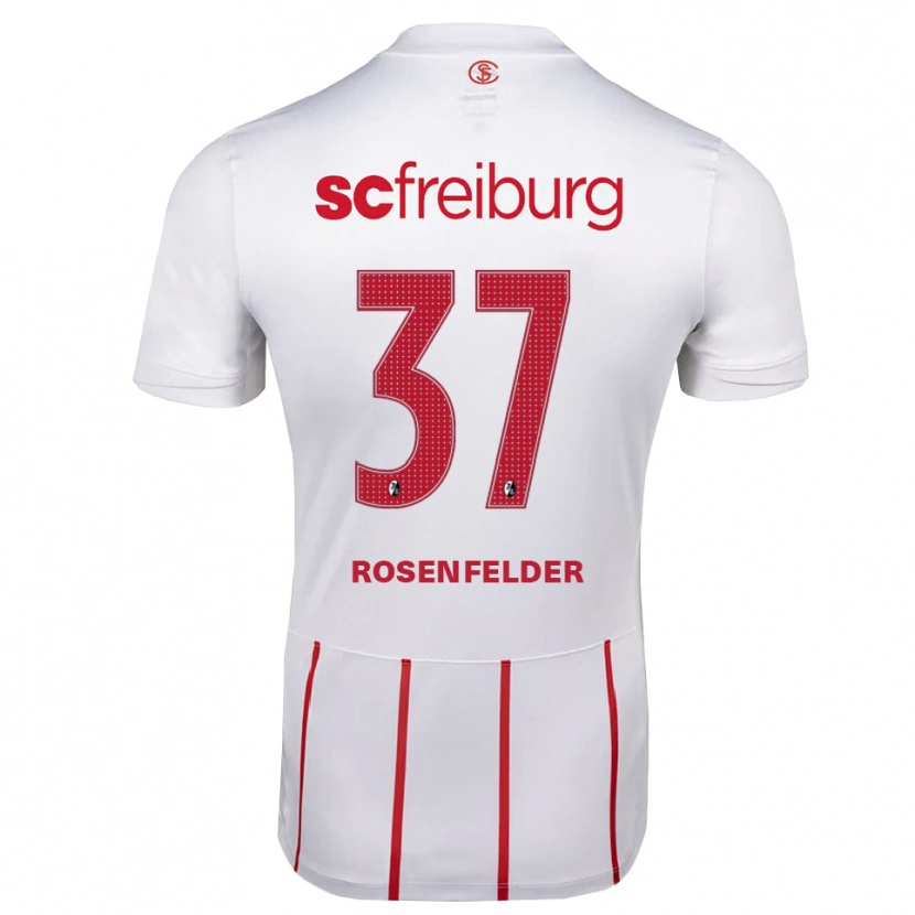 Danxen Criança Camisola Max Rosenfelder #37 Branco Vermelho Amarelo Alternativa 2026/27 Camisa