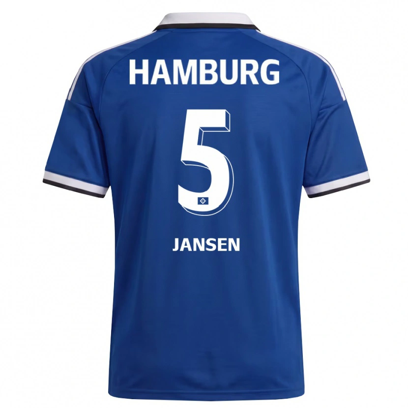 Danxen Criança Camisola Marcell Jansen #5 Branco Azul Alternativa 2026/27 Camisa