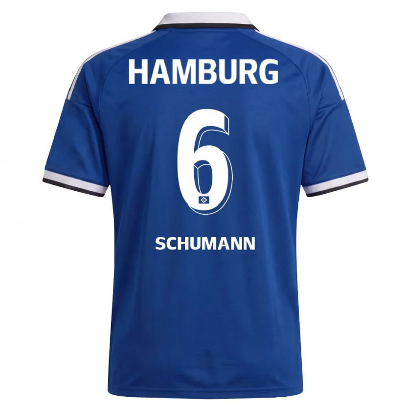 Danxen Criança Camisola Henri Schümann #6 Branco Azul Alternativa 2026/27 Camisa