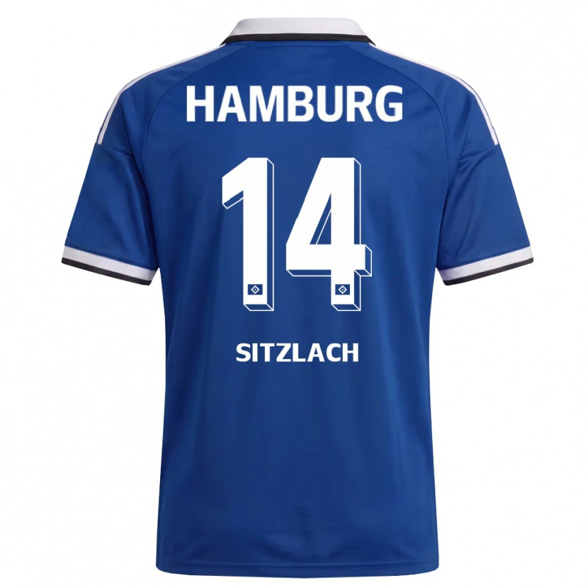 Danxen Criança Camisola Robin Sitzlach #14 Branco Azul Alternativa 2026/27 Camisa