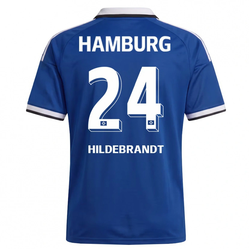 Danxen Criança Camisola Tjark Hildebrandt #24 Branco Azul Alternativa 2026/27 Camisa