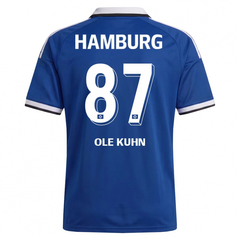 Danxen Criança Camisola Niklas Ole Kühn #87 Branco Azul Alternativa 2026/27 Camisa
