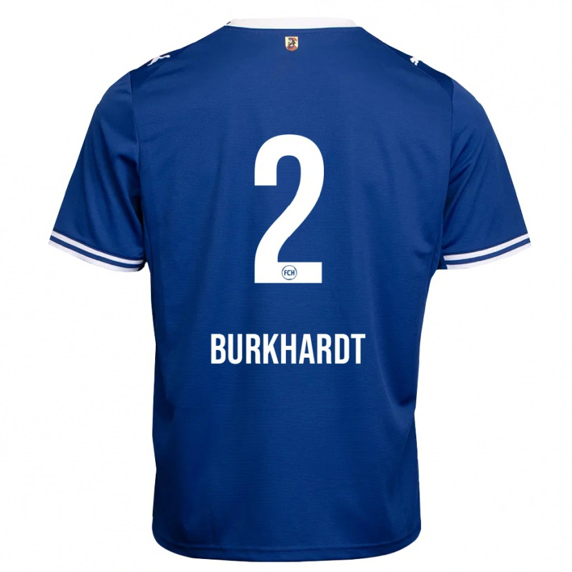 Danxen Criança Camisola Hannes Burkhardt #2 Azul Real Branco Alternativa 2026/27 Camisa