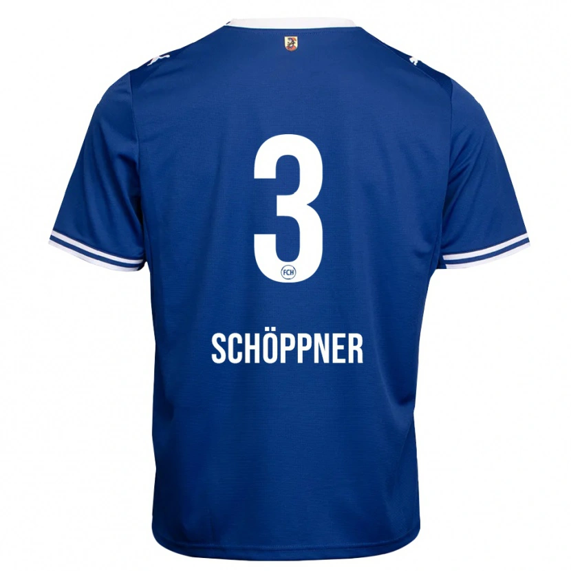 Danxen Criança Camisola Jan Schöppner #3 Azul Real Branco Alternativa 2026/27 Camisa