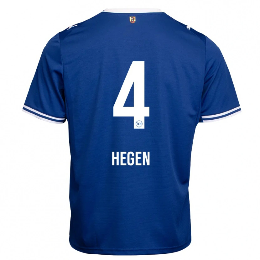 Danxen Criança Camisola Robin Hegen #4 Azul Real Branco Alternativa 2026/27 Camisa