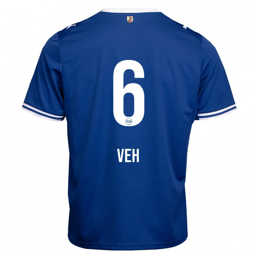 Danxen Criança Camisola Lucas Veh #6 Azul Real Branco Alternativa 2026/27 Camisa