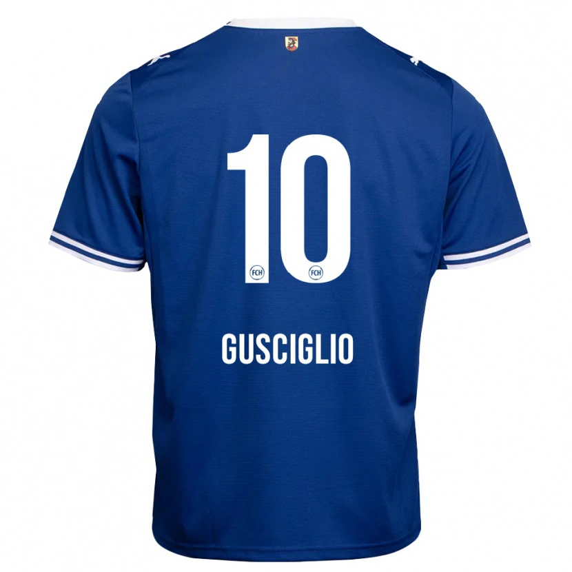 Danxen Criança Camisola Alessio Gusciglio #10 Azul Real Branco Alternativa 2026/27 Camisa