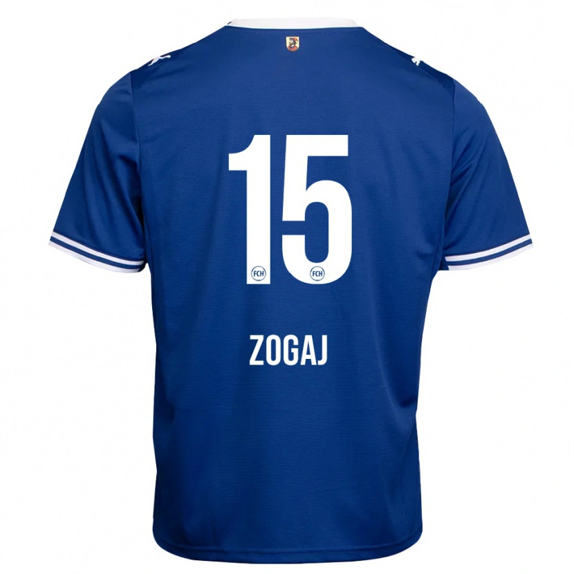 Danxen Criança Camisola Nderim Zogaj #15 Azul Real Branco Alternativa 2026/27 Camisa