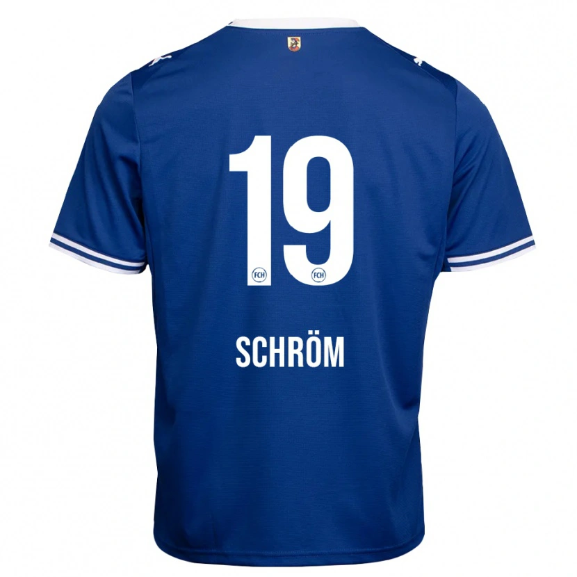 Danxen Criança Camisola Aline Schröm #19 Azul Real Branco Alternativa 2026/27 Camisa