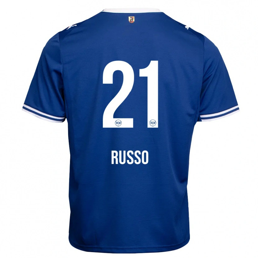Danxen Criança Camisola Gianluca Russo #21 Azul Real Branco Alternativa 2026/27 Camisa