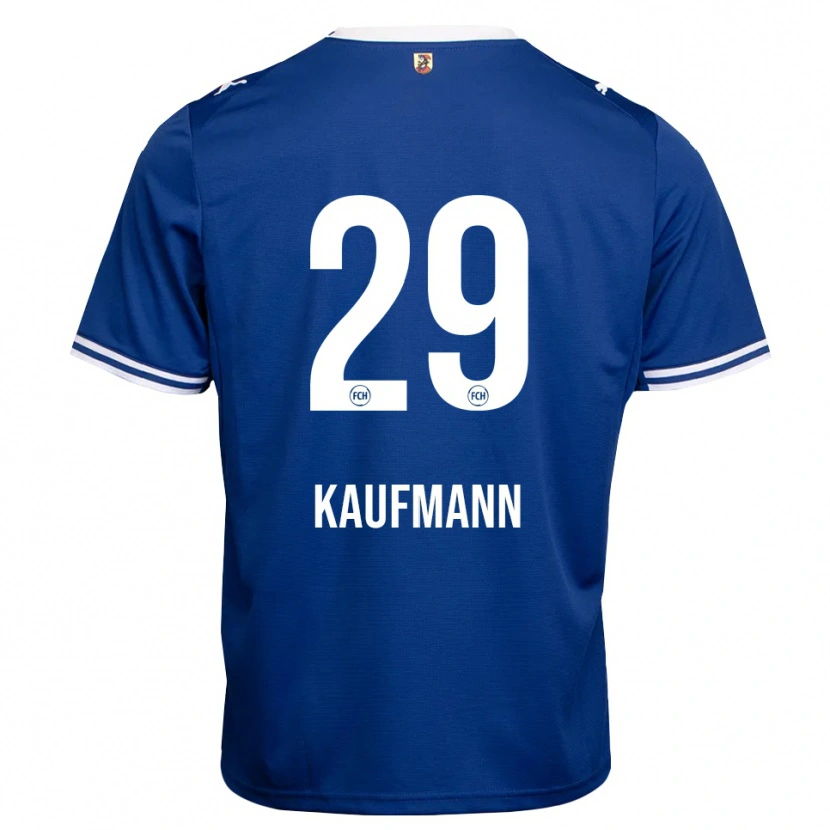 Danxen Criança Camisola Mikkel Kaufmann #29 Azul Real Branco Alternativa 2026/27 Camisa