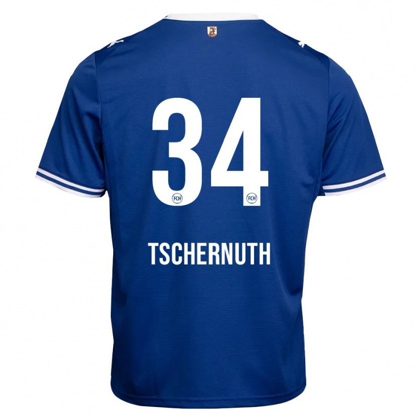 Danxen Criança Camisola Paul Tschernuth #34 Azul Real Branco Alternativa 2026/27 Camisa