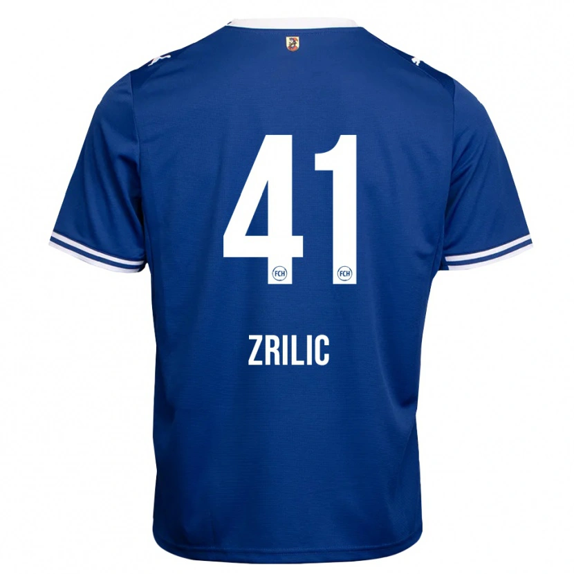 Danxen Criança Camisola Marko Zrilić #41 Azul Real Branco Alternativa 2026/27 Camisa