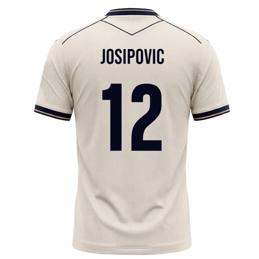 Danxen Criança Camisola Mihael Josipovic #12 Branco Azul Tinta Alternativa 2026/27 Camisa