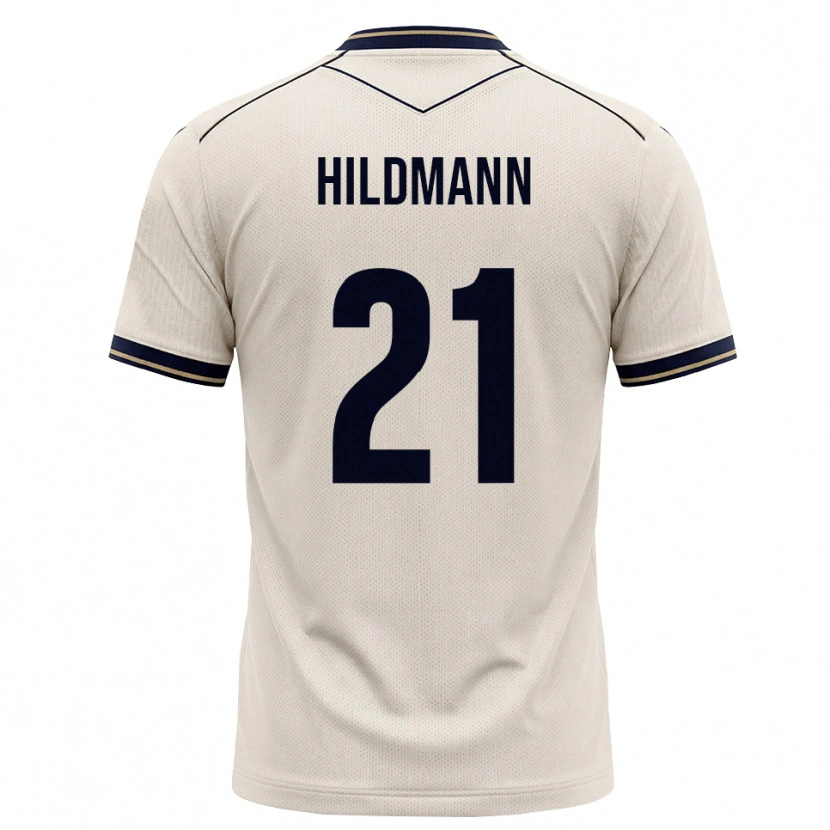 Danxen Criança Camisola Timo Hildmann #21 Branco Azul Tinta Alternativa 2026/27 Camisa