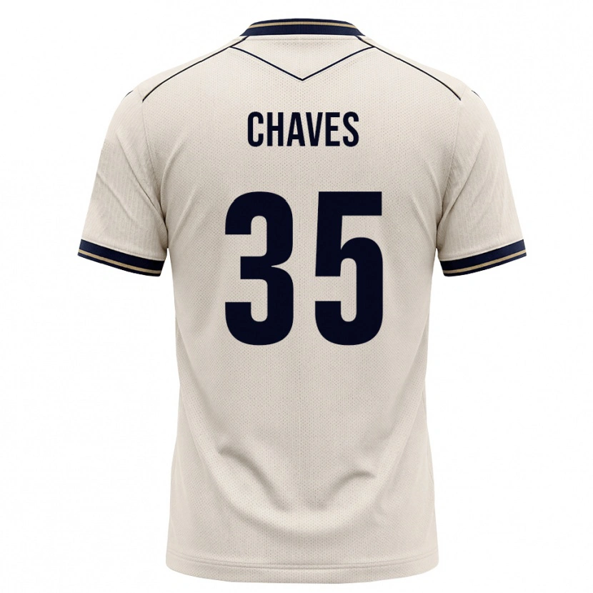 Danxen Criança Camisola Arthur Chaves #35 Branco Azul Tinta Alternativa 2026/27 Camisa