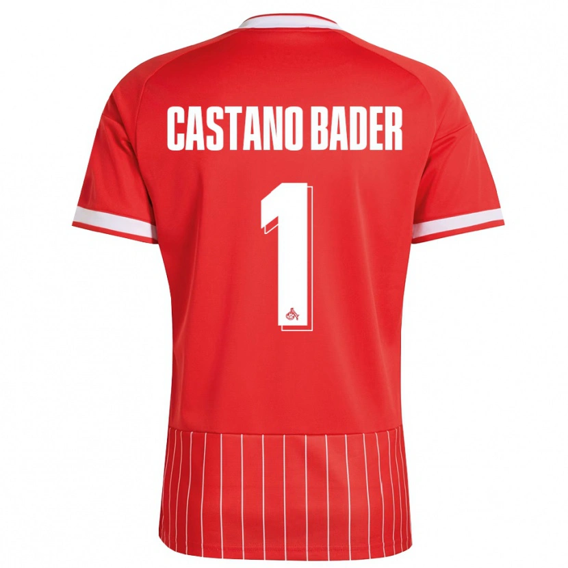 Danxen Criança Camisola Simeon Castano Bader #1 Vermelho Branco Verde Alternativa 2026/27 Camisa