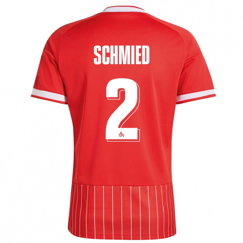Danxen Criança Camisola Joël Schmied #2 Vermelho Branco Verde Alternativa 2026/27 Camisa