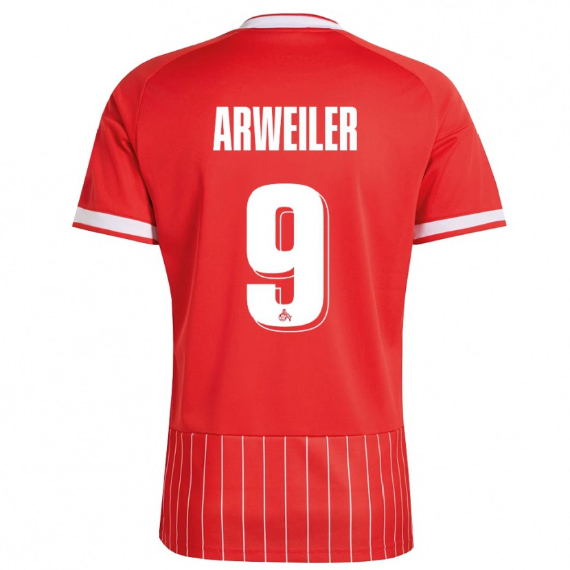Danxen Criança Camisola Jonas Arweiler #9 Vermelho Branco Verde Alternativa 2026/27 Camisa