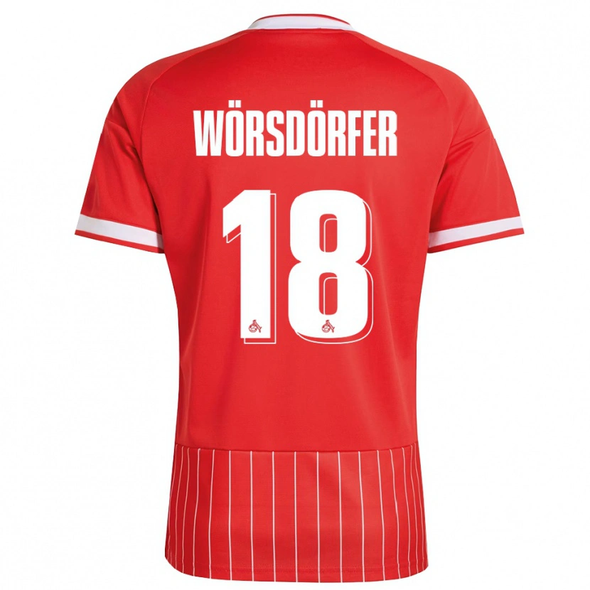 Danxen Criança Camisola Len Wörsdörfer #18 Vermelho Branco Verde Alternativa 2026/27 Camisa