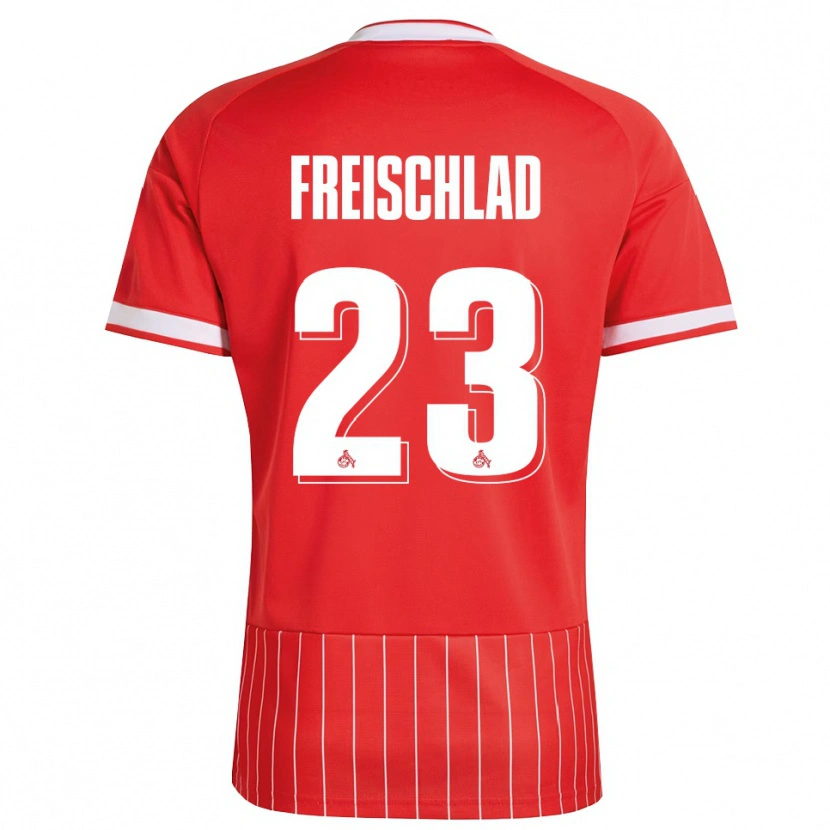Danxen Criança Camisola Yannick Freischlad #23 Vermelho Branco Verde Alternativa 2026/27 Camisa