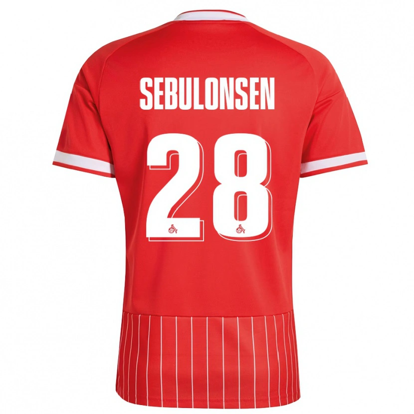 Danxen Criança Camisola Sebastian Sebulonsen #28 Vermelho Branco Verde Alternativa 2026/27 Camisa