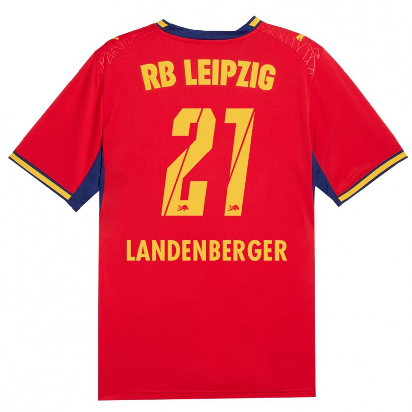 Danxen Criança Camisola Julia Landenberger #21 Vermelho Amarelo Azul Real Alternativa 2026/27 Camisa