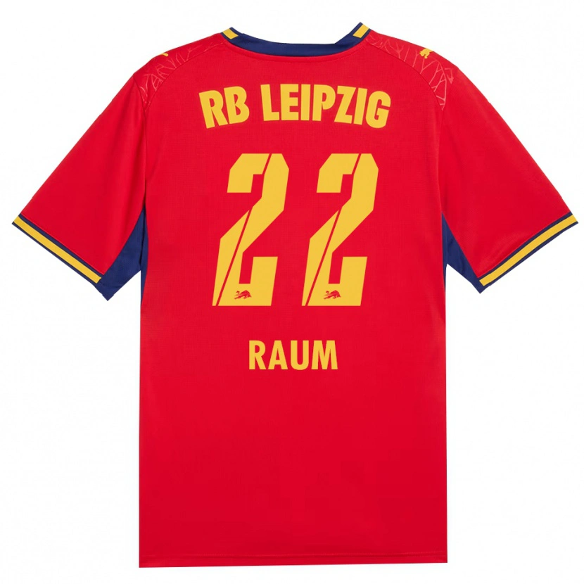Danxen Criança Camisola David Raum #22 Vermelho Amarelo Azul Real Alternativa 2026/27 Camisa
