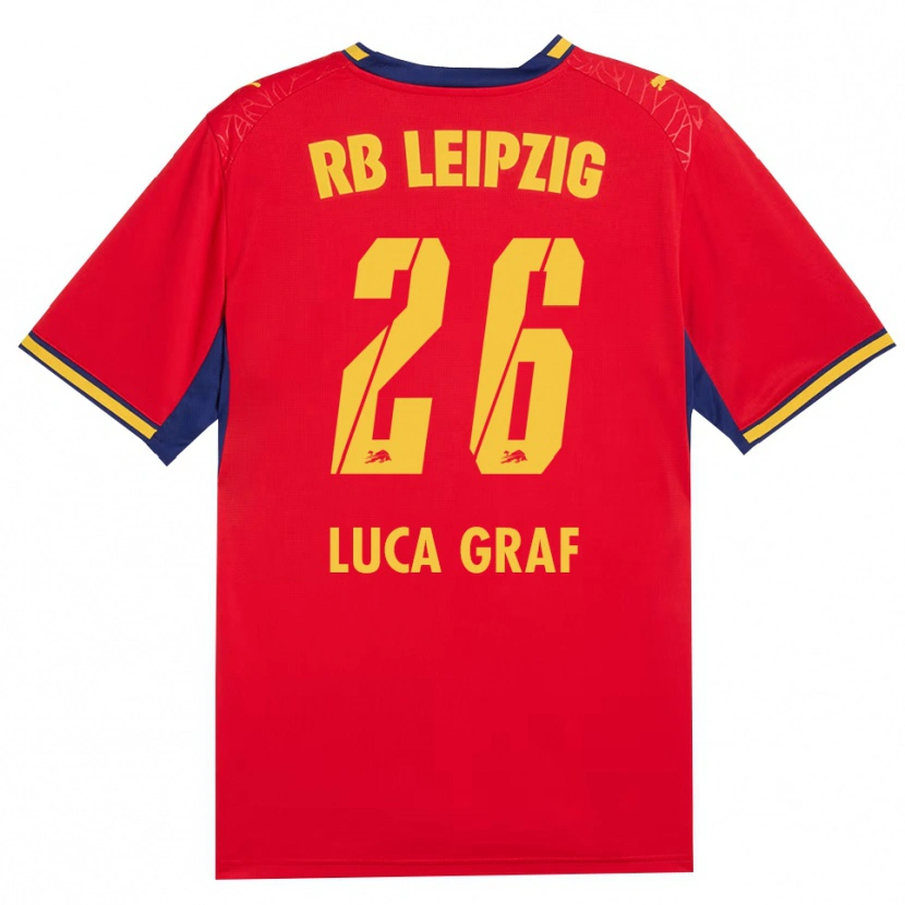 Danxen Criança Camisola Luca Marie Graf #26 Vermelho Amarelo Azul Real Alternativa 2026/27 Camisa
