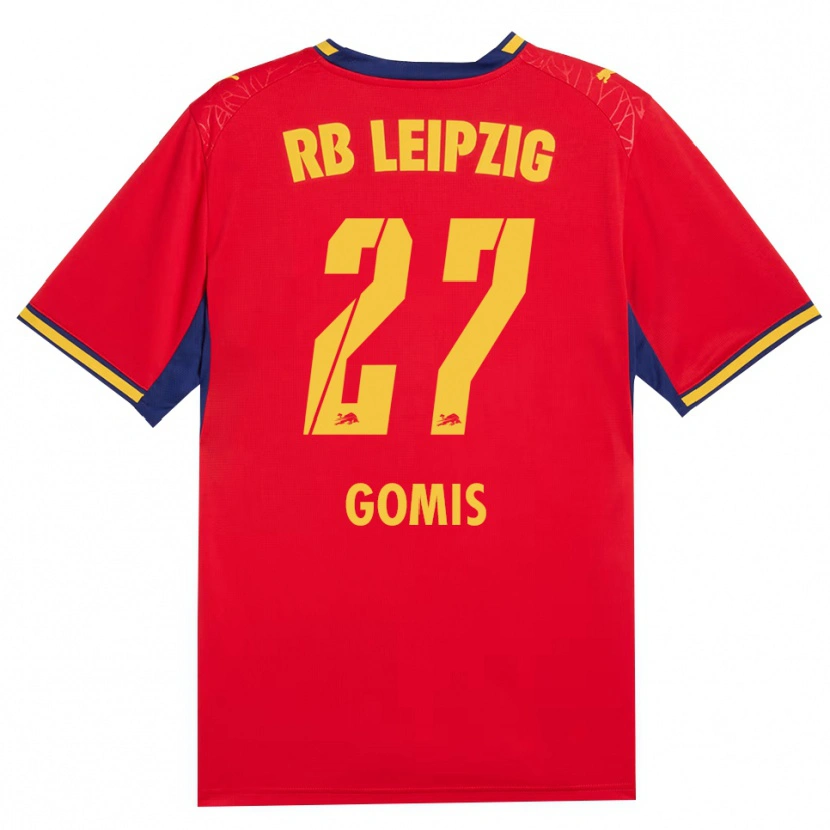 Danxen Criança Camisola Tidiam Gomis #27 Vermelho Amarelo Azul Real Alternativa 2026/27 Camisa