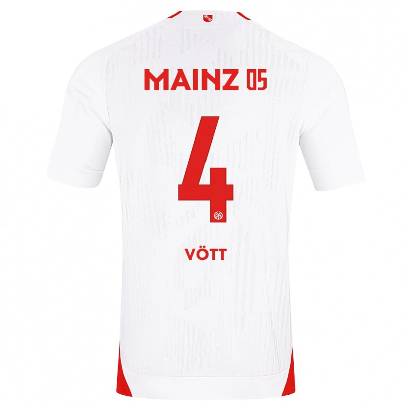 Danxen Criança Camisola Jakob Vött #4 Branco Vermelho Amarelo Alternativa 2026/27 Camisa