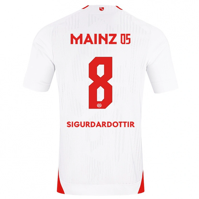 Danxen Criança Camisola Heiðrún Sigurðardóttir #8 Branco Vermelho Amarelo Alternativa 2026/27 Camisa