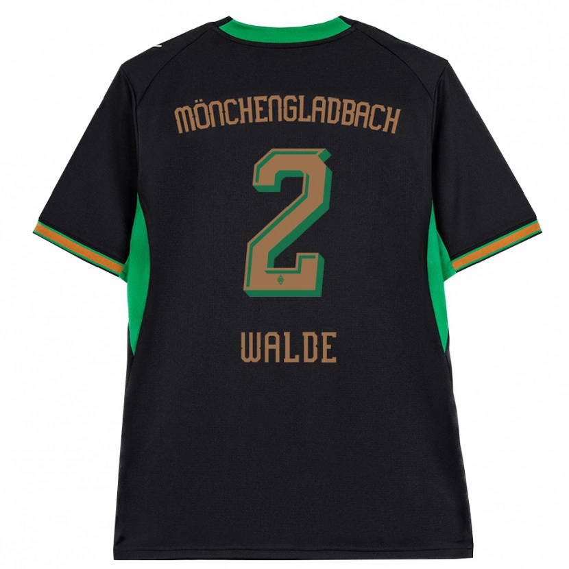 Danxen Criança Camisola Simon Walde #2 Preto Laranja Verde Marrom Alternativa 2026/27 Camisa