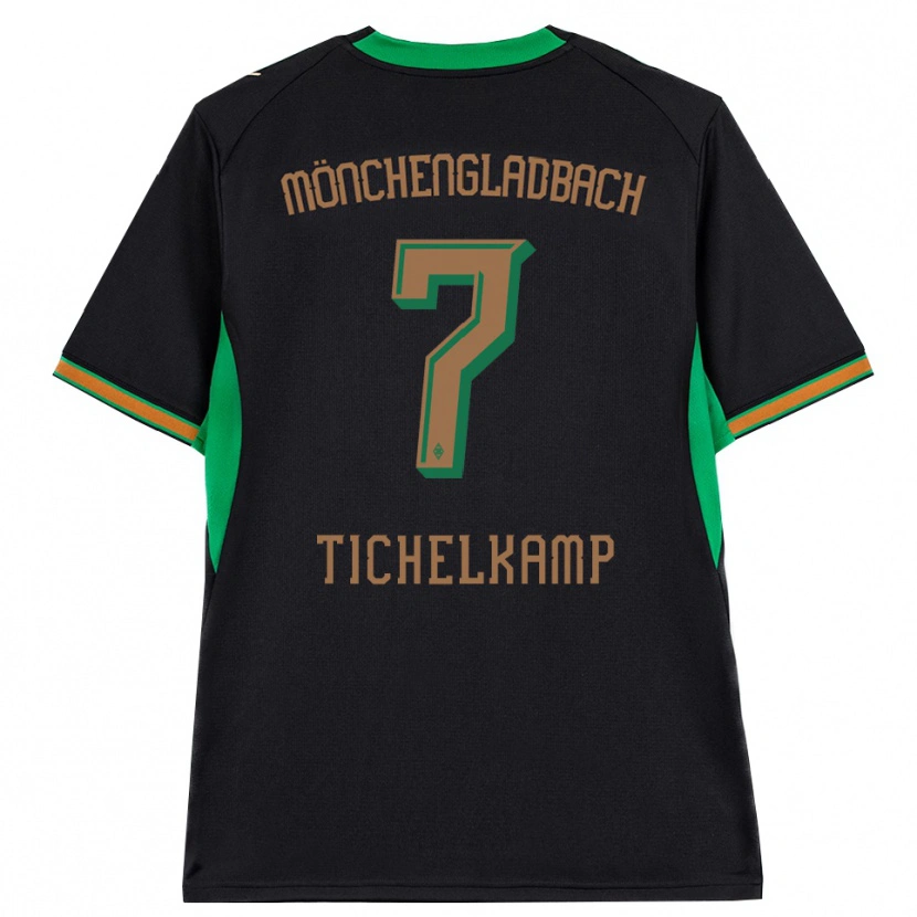 Danxen Criança Camisola Emily Tichelkamp #7 Preto Laranja Verde Marrom Alternativa 2026/27 Camisa
