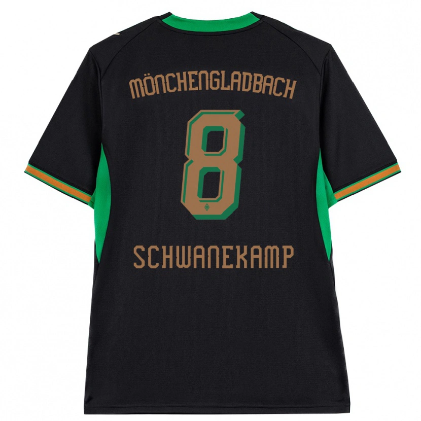 Danxen Criança Camisola Jana Schwanekamp #8 Preto Laranja Verde Marrom Alternativa 2026/27 Camisa