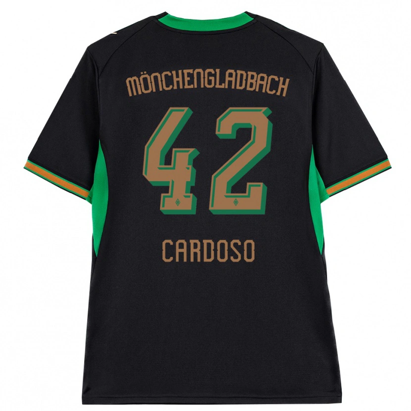 Danxen Criança Camisola Tiago Pereira Cardoso #42 Preto Laranja Verde Marrom Alternativa 2026/27 Camisa