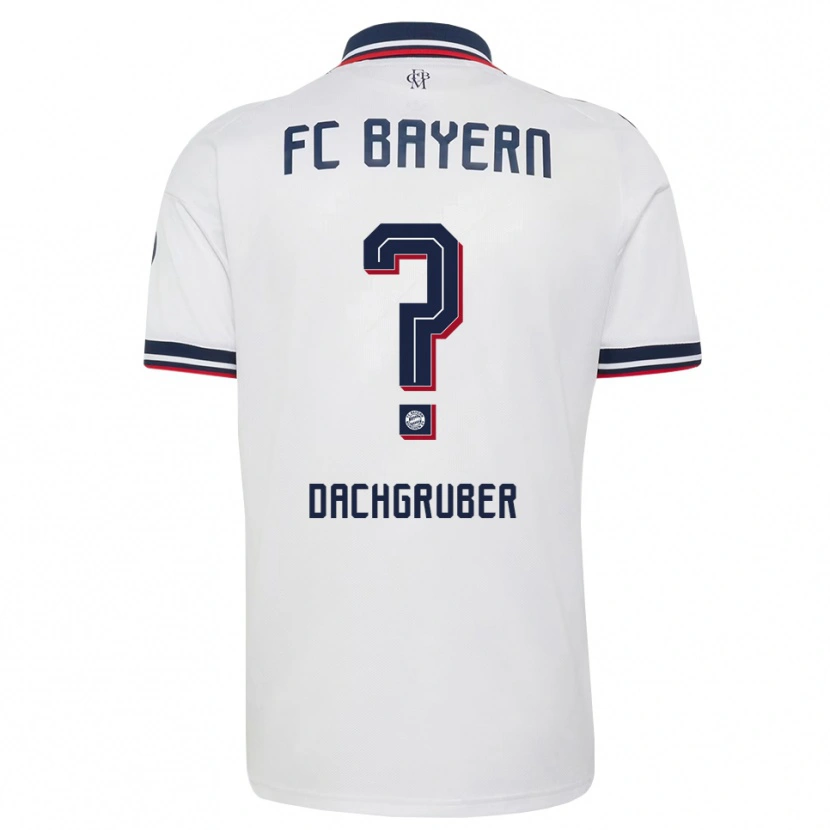 Danxen Criança Camisola Timo Dachgruber #0 Cinza Branco Vermelho Alternativa 2026/27 Camisa