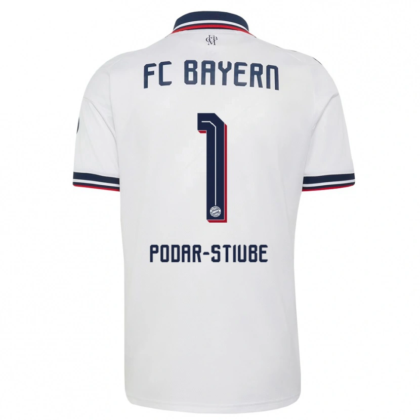 Danxen Criança Camisola David Podar-Stiube #1 Cinza Branco Vermelho Alternativa 2026/27 Camisa
