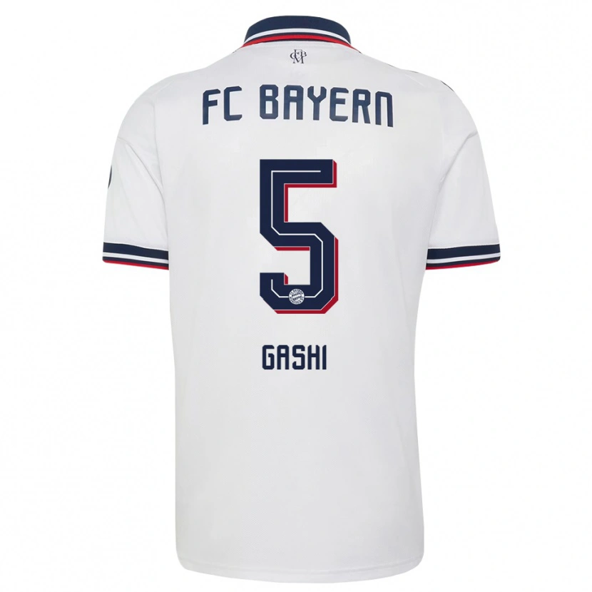 Danxen Criança Camisola Afrim Gashi #5 Cinza Branco Vermelho Alternativa 2026/27 Camisa