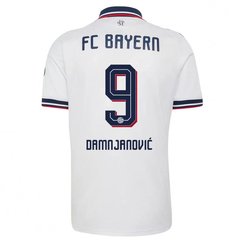 Danxen Criança Camisola Jovana Damnjanović #9 Cinza Branco Vermelho Alternativa 2026/27 Camisa