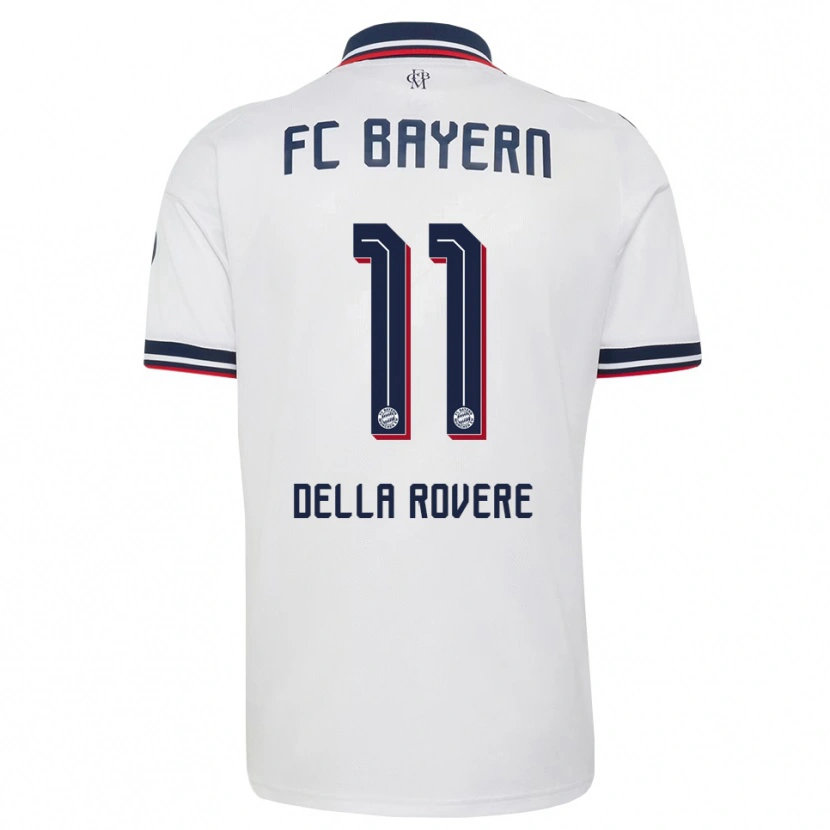 Danxen Criança Camisola Guido Della Rovere #11 Cinza Branco Vermelho Alternativa 2026/27 Camisa