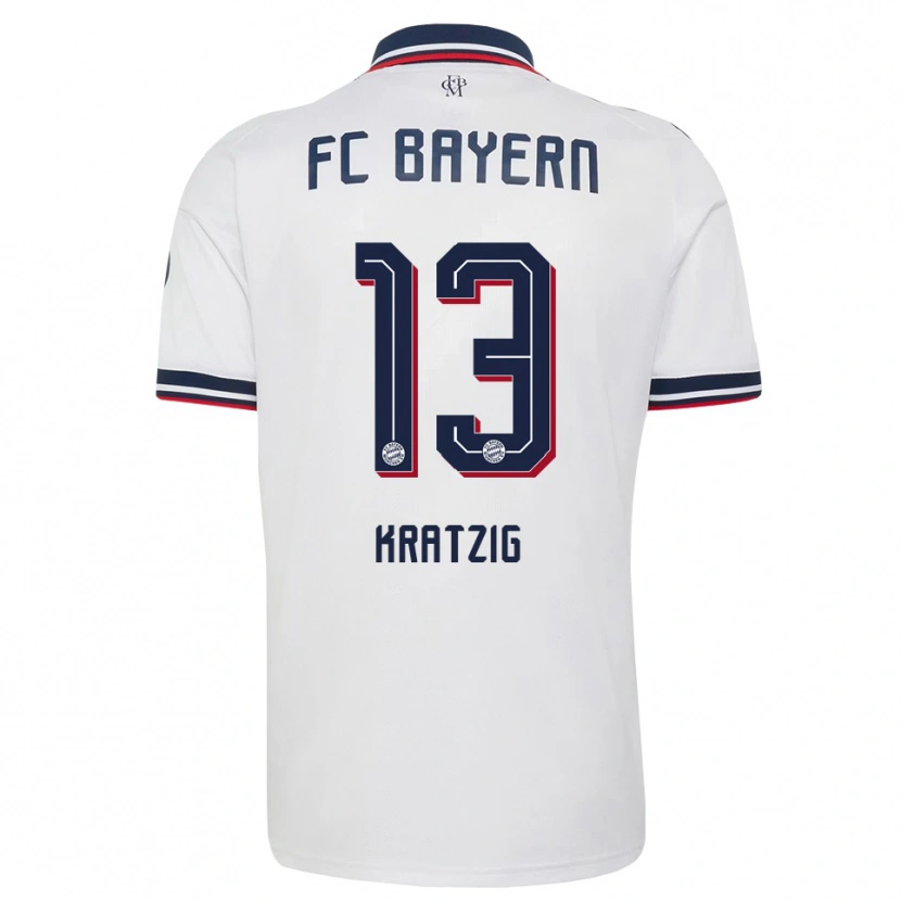 Danxen Criança Camisola Frans Kratzig #13 Cinza Branco Vermelho Alternativa 2026/27 Camisa
