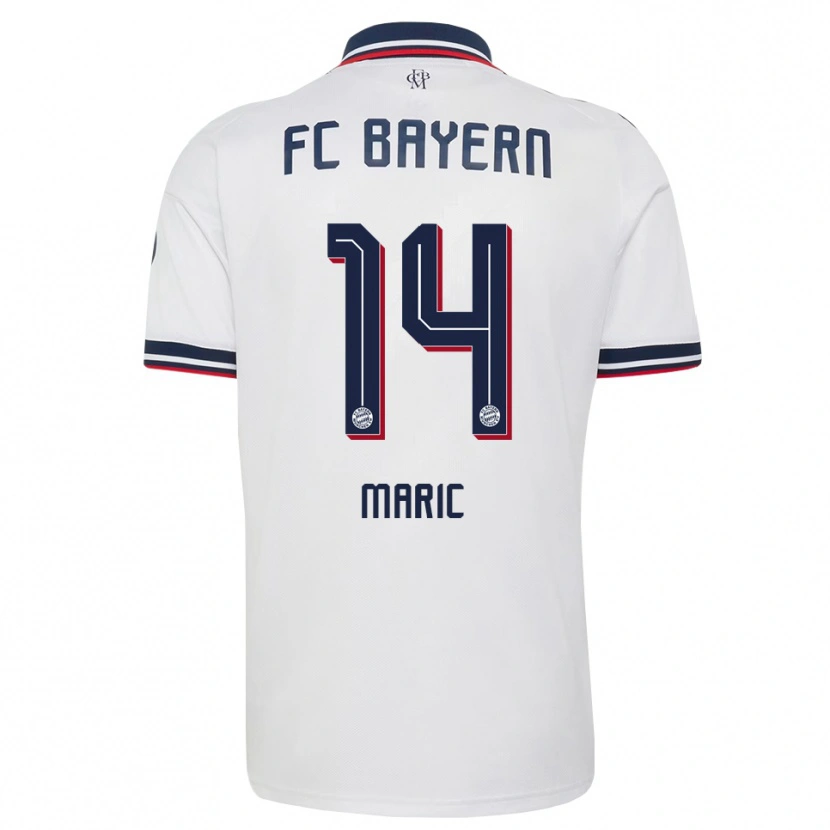Danxen Criança Camisola Matteo Maric #14 Cinza Branco Vermelho Alternativa 2026/27 Camisa
